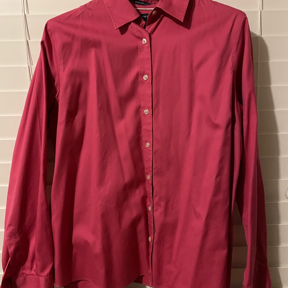 Lands End pink blouse